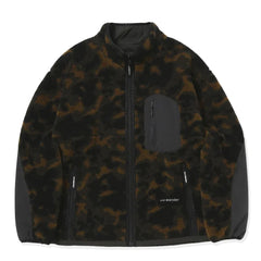And Wander Reversible Boa Jacket Brown