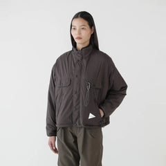 And Wander Reversible Boa Jacket Brown
