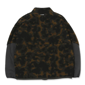 And Wander Reversible Boa Jacket Brown