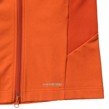 And Wander Womens Back Pile Zip Up Orange - Parasol Store