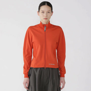 And Wander Womens Back Pile Zip Up Orange - Parasol Store