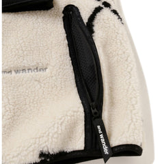 And Wander Womens Daijiro Ohara Map Key Boa Jacket Off White - Parasol Store