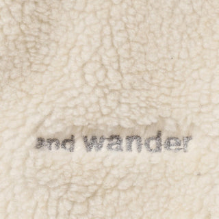 And Wander Womens Daijiro Ohara Map Key Boa Jacket Off White - Parasol Store