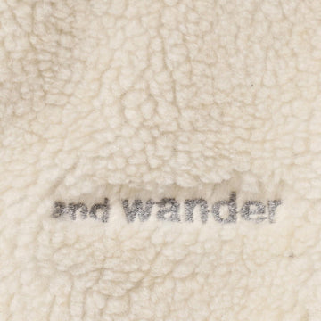 And Wander Womens Daijiro Ohara Map Key Boa Jacket Off White - Parasol Store