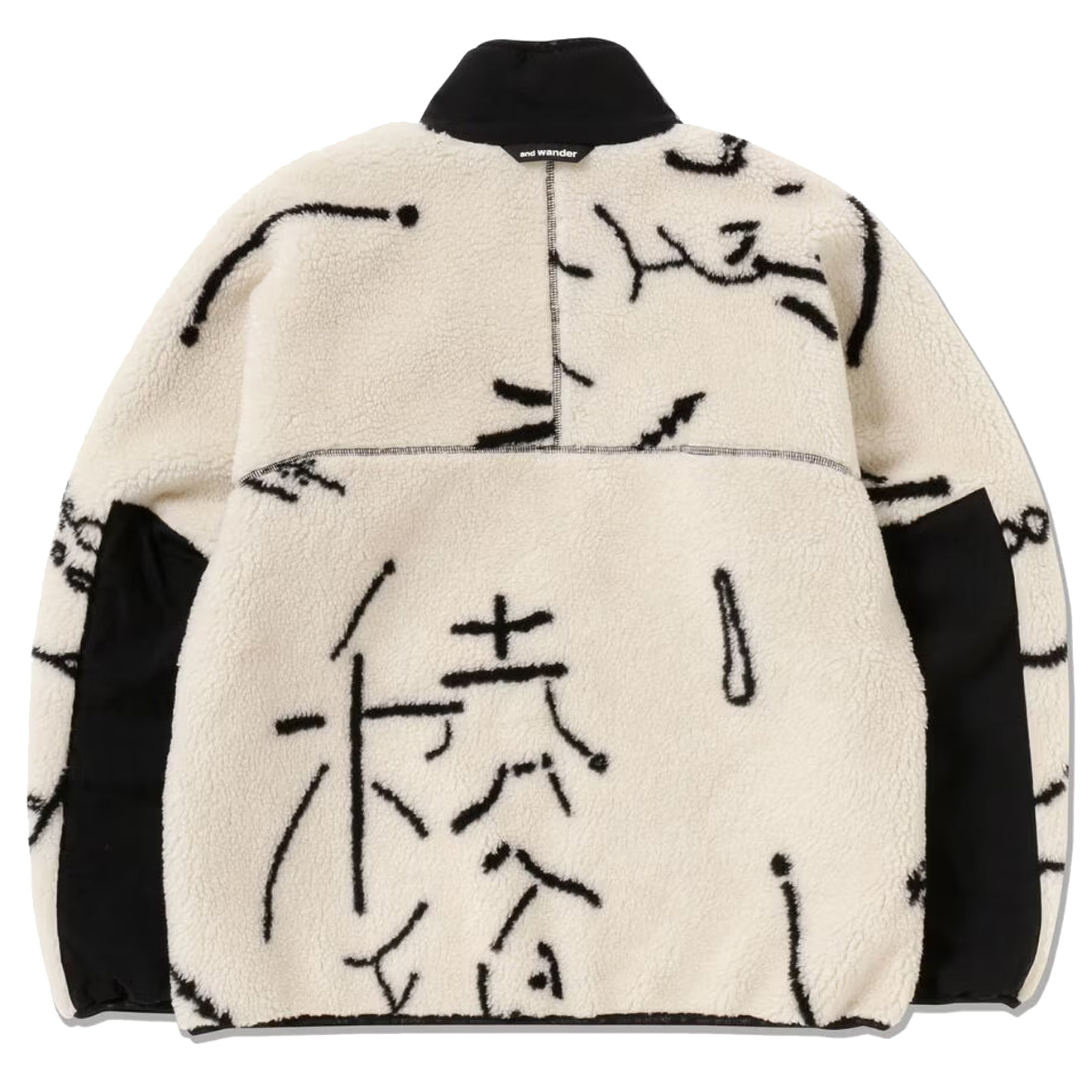 And Wander Womens Daijiro Ohara Map Key Boa Jacket Off White - Parasol Store