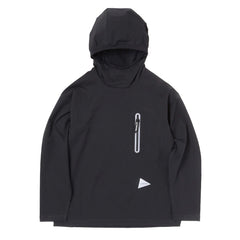 And Wander Womens Hybrid Warm Pocket Hoodie Black - Parasol Store