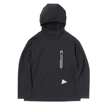 And Wander Womens Hybrid Warm Pocket Hoodie Black