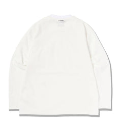 And Wander Womens Hybrid Warm Pocket L/S T-Shirt White - Parasol Store