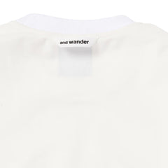And Wander Womens Hybrid Warm Pocket L/S T-Shirt White - Parasol Store