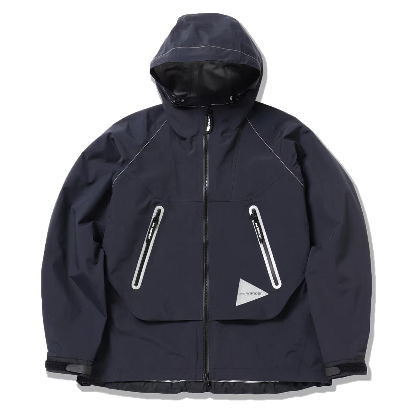 And Wander Womens Loose Fitting Rain Jacket Dark Navy - Parasol Store