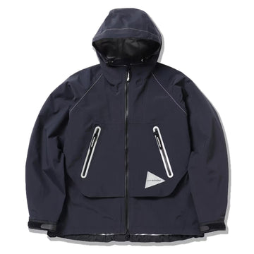 And Wander Womens Loose Fitting Rain Jacket Dark Navy - Parasol Store