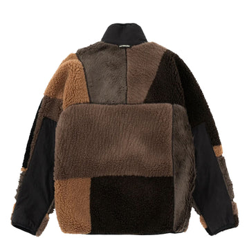 And Wander Womens Mix Boa Jacket Brown