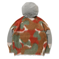 And Wander Womens Mix Color Shaggy Knit Hoodie Brown Mix - Parasol Store
