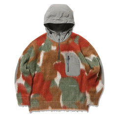 And Wander Womens Mix Color Shaggy Knit Hoodie Brown Mix - Parasol Store