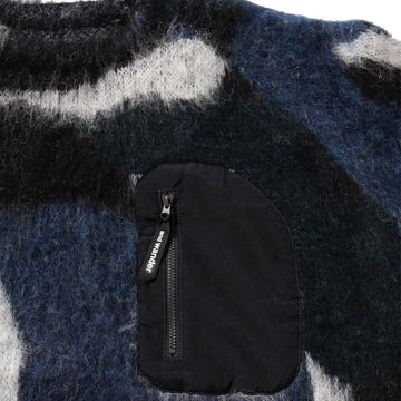 And Wander Womens Mix Color Shaggy Knit Sweater Black Mix - Parasol Store