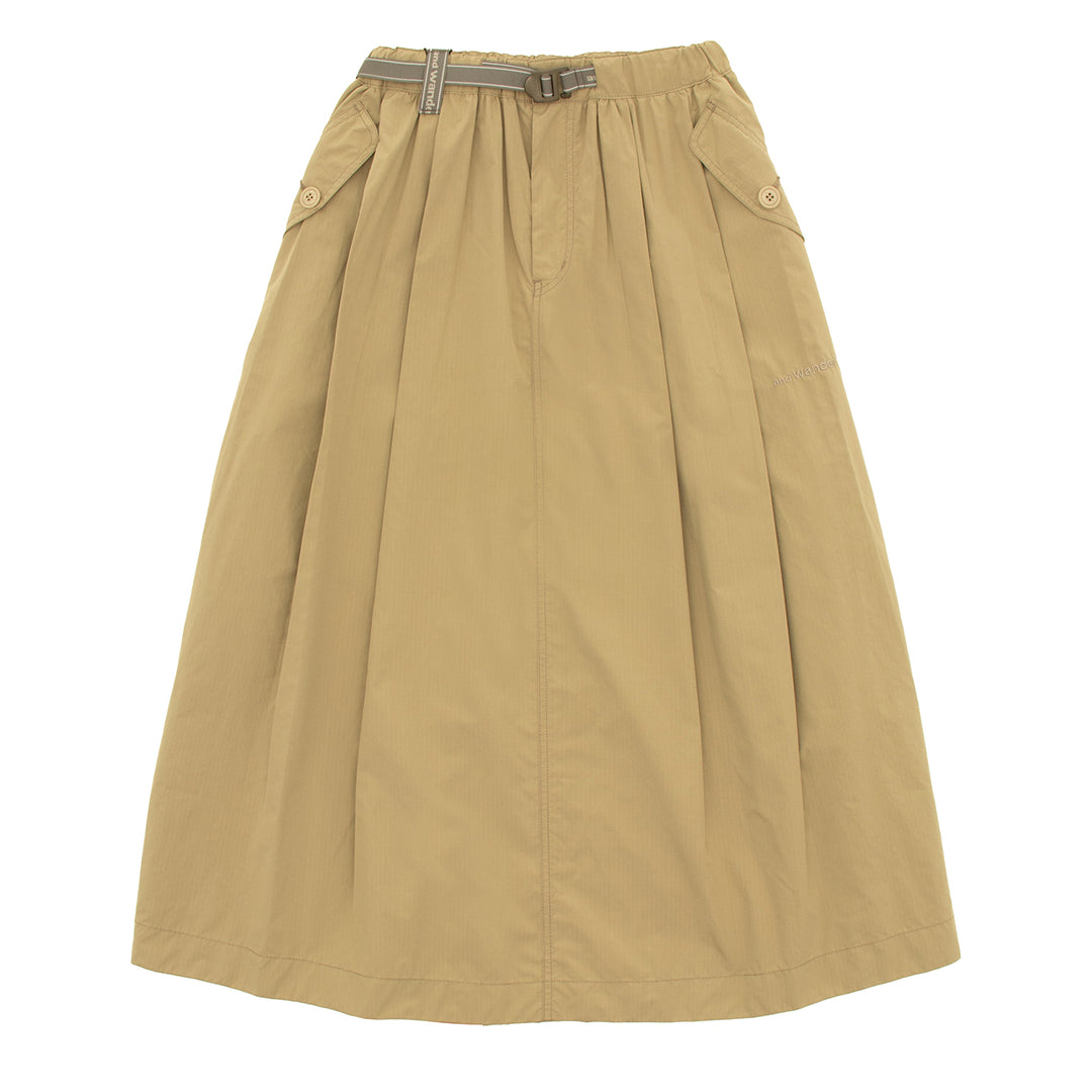 And Wander Womens Oversized Cargo Skirt Light Beige - Parasol Store