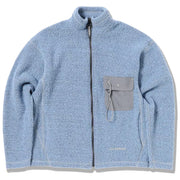 And Wander Womens Re Wool Jq Stand Zip Light Blue - Parasol Store