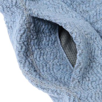 And Wander Womens Re Wool Jq Stand Zip Light Blue - Parasol Store