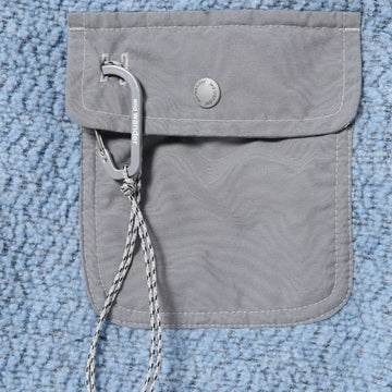 And Wander Womens Re Wool Jq Stand Zip Light Blue - Parasol Store