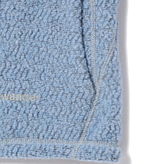 And Wander Womens Re Wool Jq Stand Zip Light Blue - Parasol Store