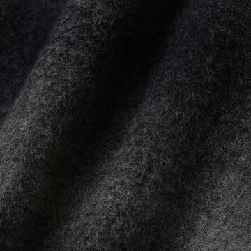 And Wander Wool Shaggy Check Zip Jacket Charcoal