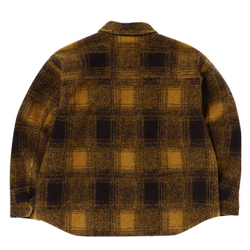 And Wander Wool Shaggy Zip Jacket Camel