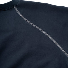 And Wander x Maison Kitsune Cotton Sweatshirt Navy - Parasol Store