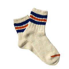 Anonymous Ism 3 Line Slub Q Sock Blue / Orange - Parasol Store