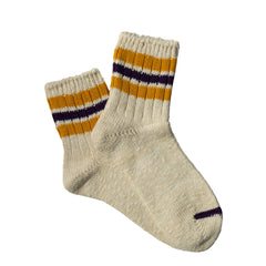Anonymous Ism 3 Line Slub Q Sock Oatmeal - Parasol Store