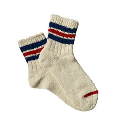 Anonymous Ism 3 Line Slub Q Sock Off White - Parasol Store