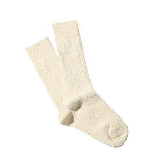 Anonymous Ism Light Slub Crew Socks Ivory - Parasol Store