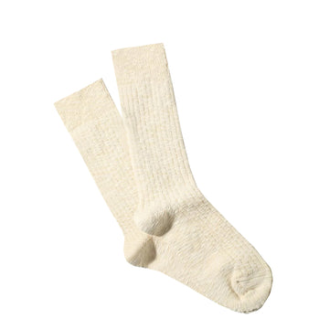 Anonymous Ism Light Slub Crew Socks Ivory - Parasol Store