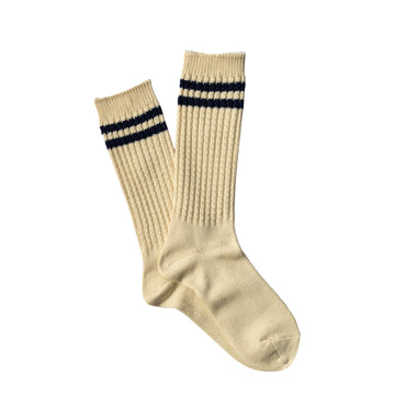 Anonymous Ism OC 2 Line Pique Rib Crew Sock Navy - Parasol Store