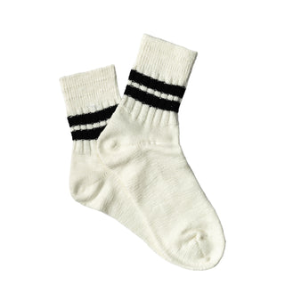 Anonymous Ism Slub Line Q Sock Black - Parasol Store