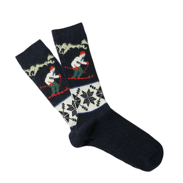 Anonymous Ism Wool Ski JQ Crew Socks Navy - Parasol Store