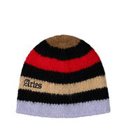 Aries Brushed Stripe Beanie Multi - Parasol Store