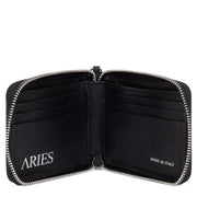 Aries Croc Studded Bobby Wallet Black - Parasol Store
