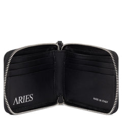 Aries Croc Studded Bobby Wallet Black - Parasol Store