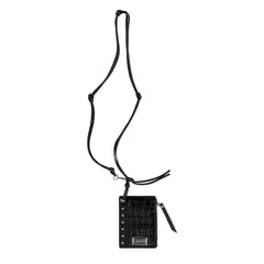 Aries Croc Studded Card Holder Black - Parasol Store