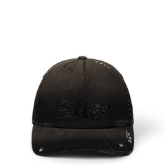 Aries Distressed Diamante Cap Black