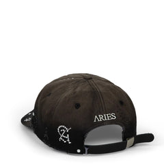 Aries Distressed Diamante Cap Black