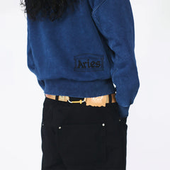 Aries Indigo Temple Sweatshirt Indigo