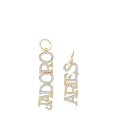 Aries J'Adoro Aries Paved Earring Gold