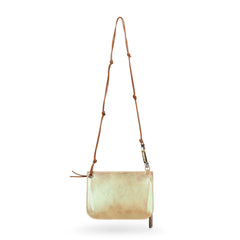 Aries Pearl Leather Studded Bobby Bag Pearl