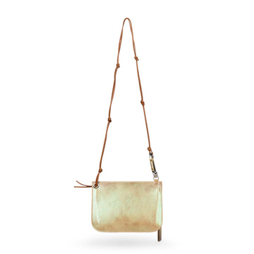 Aries Pearl Leather Studded Bobby Bag Pearl