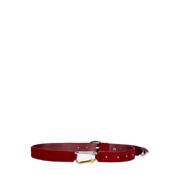 Aries Ponyskin Mazzo Belt Red - Parasol Store