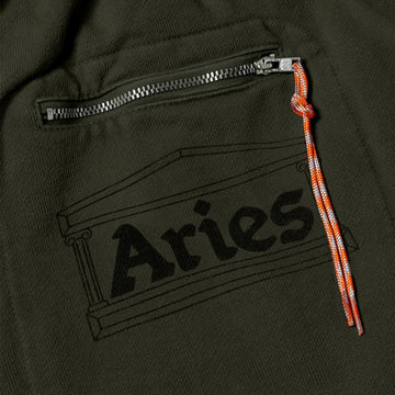Aries Premium Aged Temple Sweatshort Olive