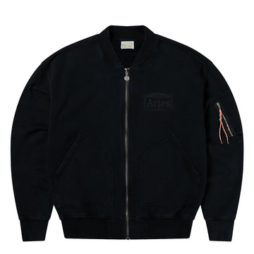 Aries Premium Faded Temple Bomber Black - Parasol Store