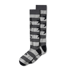 Aries Stripey Knee High Socks Black
