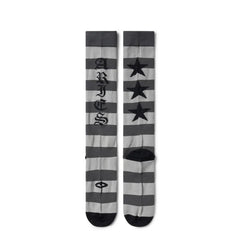 Aries Stripey Knee High Socks Black